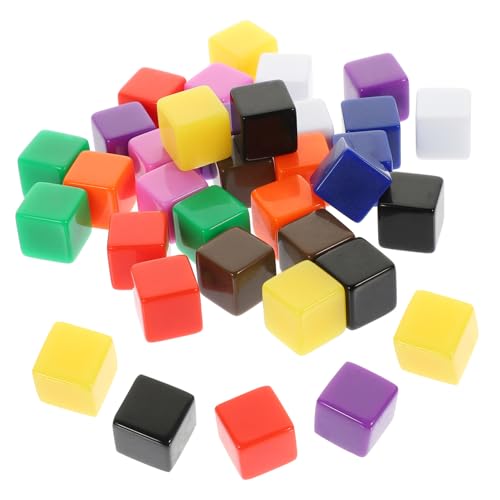 FUNNETOYU 30 Stück Leere Würfel Requisiten Für Würfelspiele Zubehör Für Die Würfelherstellung Unfertige Würfel Spielwürfel Selber Machen Partybevorzugungswürfel Material Zum Würfeln Plastik von FUNNETOYU