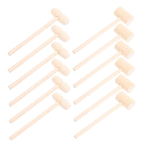 FUNNETOYU 30 Stück Teiliges Mini Holzhammer für Ergonomisch Kleines Holzklopfer Rhythmusspiel Musikalischer Fähigkeiten für Familienzeit und Rollenspiel von FUNNETOYU