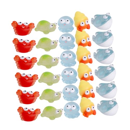 FUNNETOYU 30 Stück Teiliges Mini Meereslebewesen Figuren aus Realistische Mini Tier Deko für DIY Strandlandschaften Puppenhaus Aquarium und Mikro Szenerien als und Wohnaccessoire von FUNNETOYU