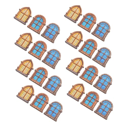 FUNNETOYU 30 Stück Teiliges Miniatur Holzfensterrahmen Vintage Design Langlebig Vielseitig Einsetzbar für Puppenhaus Zubehör DIY Basteln Dekoration von FUNNETOYU