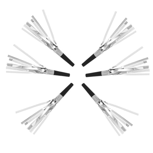 FUNNETOYU 30 Stück Teiliges Party Whistles aus Hochwertigem mit Glitzerfransen Silberfarbene Luftblasenpuster für Geburtstagsdeko Sichere Metallähnliche Tröten für Erwachsene FUNNETOYU 30 Stück Teiliges Party Whistles aus Hochwertigem mit Glitzerfransen Silberfarbene Luftblasenpuster für Geburtstagsdeko Sichere Metallähnliche Tröten für Erwachsene von FUNNETOYU