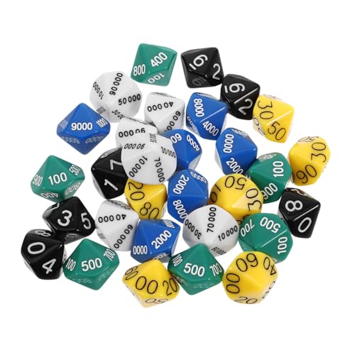 FUNNETOYU 30stücke Teiliges Farbiges Würfelset Für Brettspiele Platzwerte Würfel Spielzubehör Für Partys Und Spieleabende Langlebig Und Vielseitig Einsetzbar von FUNNETOYU