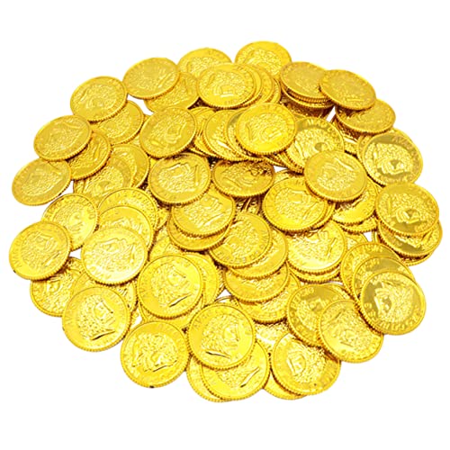 FUNNETOYU 300Stücke Plastik Piratenmünzen Goldene Schatzmünzen für Partys Spiele und Dekorationen Wiederverwendbare Spielmünzen für Mitgebsel für Schatzsuchen FUNNETOYU 300Stücke Plastik Piratenmünzen Goldene Schatzmünzen für Partys Spiele und Dekorationen Wiederverwendbare Spielmünzen für Mitgebsel für Schatzsuchen von FUNNETOYU