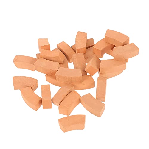 FUNNETOYU 30Stücke Miniaturziegel DIY Ziegelsteine für Simulierte Bausteine für Modellbau und Miniaturgarten Kreatives Fantasie und Kreativität Kompakt von FUNNETOYU
