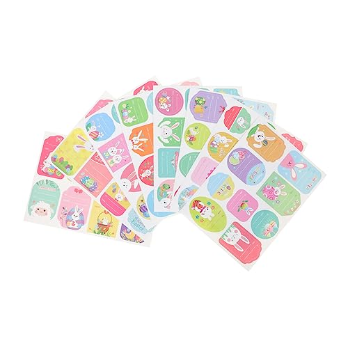 FUNNETOYU 32blätter Osteraufkleber Aufkleber Zum Versiegeln Von Osterbacken Backkuchen-siegeletikett Geschenkaufkleber Etikett Für Osterbacken Backetikett Ostern Aufkleber Colorful von FUNNETOYU