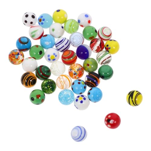 FUNNETOYU 38 Stück Glasmurmeln Bunten Farben Glasmurmeln für Spiele Dekoration und Aquarien Hochwertige Langlebige Glasperlen für Kreative Projekte und Gartenverschönerung von FUNNETOYU