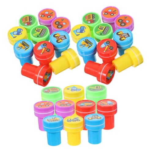 FUNNETOYU 3Sätze Kinderstempel mit Bauwagen Teiliges Kunststoff für Kreative Bastelprojekte Partygeschenke und Belohnungen im Klassenzimmer Sicher und Kinderfreundlich FUNNETOYU 3Sätze Kinderstempel mit Bauwagen Teiliges Kunststoff für Kreative Bastelprojekte Partygeschenke und Belohnungen im Klassenzimmer Sicher und Kinderfreundlich von FUNNETOYU