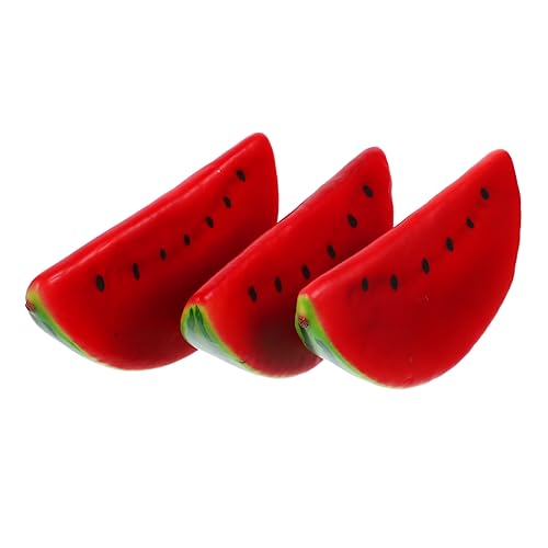 FUNNETOYU 3Stücke Künstliche Wassermelonenscheiben Modell Realistische Foto Requisiten für Sommerdekoration Wassermelonenmodell für Partys und Veranstaltungen FUNNETOYU 3Stücke Künstliche Wassermelonenscheiben Modell Realistische Foto Requisiten für Sommerdekoration Wassermelonenmodell für Partys und Veranstaltungen von FUNNETOYU