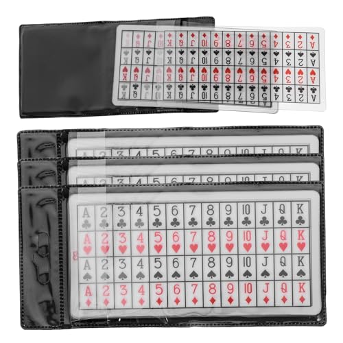 FUNNETOYU 4 Sätze Magische Requisiten Spiele Zauberer-Kartenspiel Ausstellungsständer Standardkartenspiel - Die Plastikkarte Tricks Poker Schachbrett Tischkarten Spielkarte PVC von FUNNETOYU