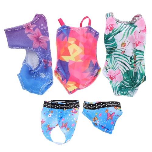FUNNETOYU 4 Sätze Puppen badeanzüge für Puppen Austauschbare Mini Bikinis mit Rüschen und Schleifen Sommerliche Puppenkleidung mit Detailreichen Mustern Strapazierfähige Pflegeleichte FUNNETOYU 4 Sätze Puppen badeanzüge für Puppen Austauschbare Mini Bikinis mit Rüschen und Schleifen Sommerliche Puppenkleidung mit Detailreichen Mustern Strapazierfähige Pflegeleichte von FUNNETOYU