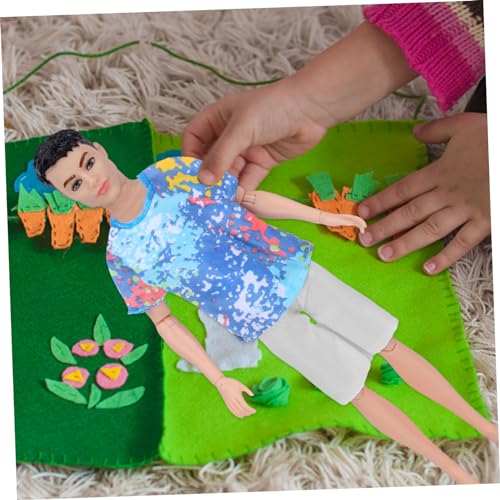 FUNNETOYU 4 Sätze Sommer Puppenkleidung für Prinz Puppen Bunte Farbechte Outfits Weiche Kanten Einfach Anzuziehen Ersatzkleidung für Jungen Puppen Süßes Puppenzubehör von FUNNETOYU