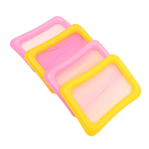 FUNNETOYU 4 Stück Aufblasbarer Sandkasten mit Bunten Meerestier Sandformen für Outdoor Strandspielzeug Vielseitig Nutzbar Einfach zu Transportieren und Detailreiche Zufällige Farbe von FUNNETOYU