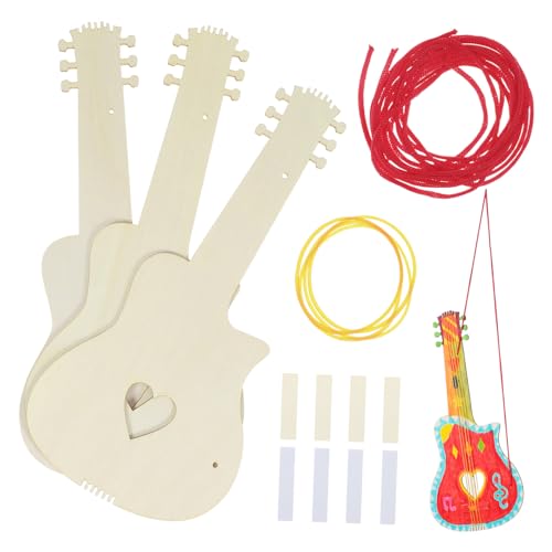 FUNNETOYU 4 Stück Blanko Holzgitarre zum Bemalen für Kreatives DIY Musikinstrument Kindgerechte für Jungen und Mädchen Musikförderung zu Hause Kindergarten FUNNETOYU 4 Stück Blanko Holzgitarre zum Bemalen für Kreatives DIY Musikinstrument Kindgerechte für Jungen und Mädchen Musikförderung zu Hause Kindergarten von FUNNETOYU