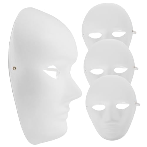FUNNETOYU 4 Stück DIY Weiße Pappmaché Masken zum Bemalen Leichte Blanko Masken für Halloween Karneval Kostümparty und Bühnenauftritte Umweltfreundliche Faschingsmasken für Erwachsene FUNNETOYU 4 Stück DIY Weiße Pappmaché Masken zum Bemalen Leichte Blanko Masken für Halloween Karneval Kostümparty und Bühnenauftritte Umweltfreundliche Faschingsmasken für Erwachsene von FUNNETOYU