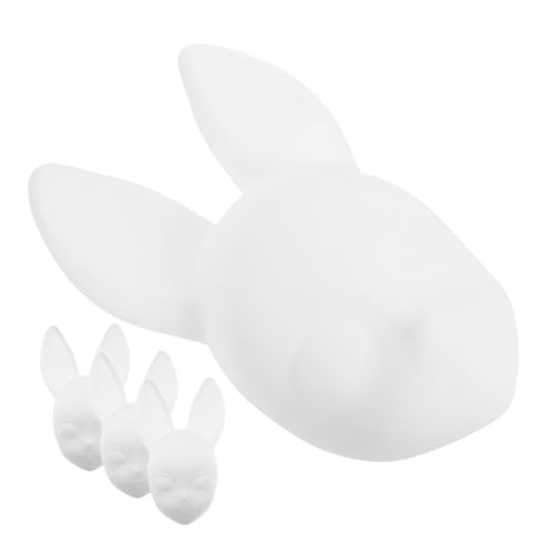FUNNETOYU 4 Stück Kaninchenmaske Maskerademaske leer Damen Hasenmaske aus Papier Kostüm gesichtsmaske halloween Maskierte Maske the mask Weiße Graffiti-Maske Maskerade Masken Masse Plastik FUNNETOYU 4 Stück Kaninchenmaske Maskerademaske leer Damen Hasenmaske aus Papier Kostüm gesichtsmaske halloween Maskierte Maske the mask Weiße Graffiti-Maske Maskerade Masken Masse Plastik von FUNNETOYU