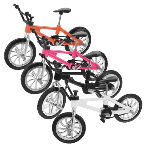 FUNNETOYU 4 Stück Mini-Fahrrad Fingerrad-rennspielzeug Finger-mountainbikes Fingerfahrradspielzeug Fahrradmodell Fahrradmodelle Finger-Mountainbike-Modell Legierung von FUNNETOYU