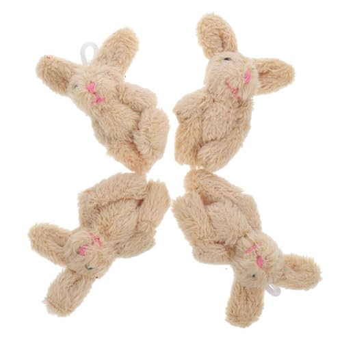 FUNNETOYU 4 Stück Mini-Plüschhase Cuddly Bunny Cute Decor plushbit Soft Toy plüschhase mini kinderspielzeug puppenhaus Mini-Plüschpuppe Miniatur-Plüschpuppe Miniatur-Tierpuppe Khaki FUNNETOYU 4 Stück Mini-Plüschhase Cuddly Bunny Cute Decor plushbit Soft Toy plüschhase mini kinderspielzeug puppenhaus Mini-Plüschpuppe Miniatur-Plüschpuppe Miniatur-Tierpuppe Khaki von FUNNETOYU