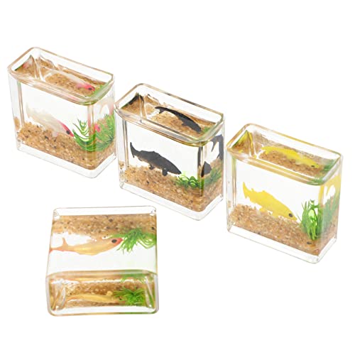 FUNNETOYU 4 Stück Puppenhaus Bücher Miniatur-Handwerk Miniaturhausdekorationen Winzige Fischbecken Aquarium Und Mini-fischdekor Mini-Aquarium- Mini-hausdekoration Winzige Dinge Plastik FUNNETOYU 4 Stück Puppenhaus Bücher Miniatur-Handwerk Miniaturhausdekorationen Winzige Fischbecken Aquarium Und Mini-fischdekor Mini-Aquarium- Mini-hausdekoration Winzige Dinge Plastik von FUNNETOYU