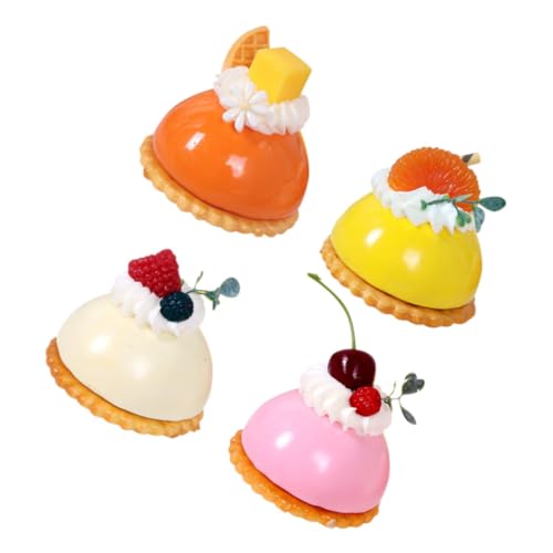 FUNNETOYU 4 Stück Simulationskuchenmodelle , Gefälschte Kuchenmodelle , Dessert - Requisite , DIY - kühlschrankmagnet - von FUNNETOYU