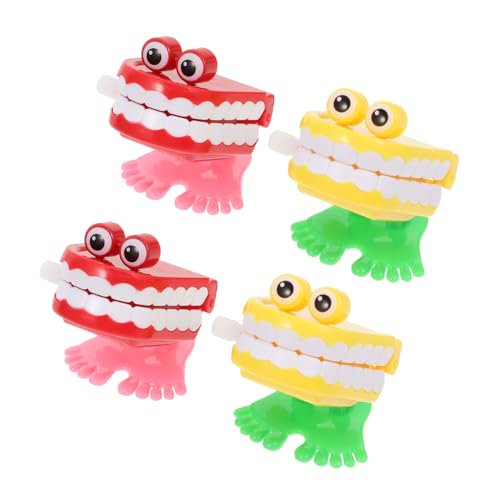 FUNNETOYU 4 Stück Springgeister -zähnespielzeug Springen -Stuffers Kleine Spielsachen Für Uhrwerkspielzeug Für Zahnspielzeug Aus Kunststoff Partyspielzeug Lenden Abs von FUNNETOYU