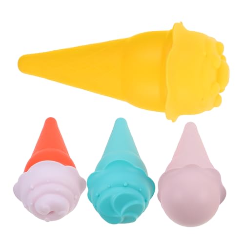 FUNNETOYU 4 Stück Strand Eistüten Realistisch Für Strand Sand Strandutensilien Küchen Essen Eistüten Schaufel Strandsand Künstliche Eistüte Aus Kunststoff von FUNNETOYU