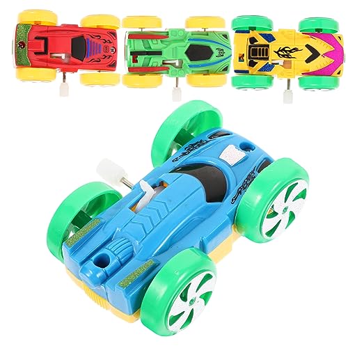 FUNNETOYU 4 Stück Teiliges Aufziehspielzeug für Doppelseitige Auto Designs Cartoon Wind Up Spielzeuge für Jungen und Mädchen Farblich Zufällig Handfreundlich und Tragbar Zufällige Farbe von FUNNETOYU