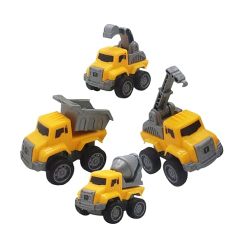 FUNNETOYU 4 Stück Teiliges Baustellenfahrzeug Kleine Rückzieh Lkws aus Kindersicherem Material Mini Konstruktionsspielzeug mit Friktionsantrieb Tragbar und Robust für Drinnen und Draußen FUNNETOYU 4 Stück Teiliges Baustellenfahrzeug Kleine Rückzieh Lkws aus Kindersicherem Material Mini Konstruktionsspielzeug mit Friktionsantrieb Tragbar und Robust für Drinnen und Draußen von FUNNETOYU