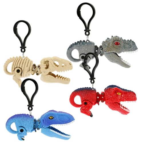 FUNNETOYU 4 Stück Teiliges Dinosaurier Schlüsselanhänger für Vielseitiger Taschenanhänger und Kompakt Robust mit Praktischem Aufhängehaken als für Jungen und Mädchen FUNNETOYU 4 Stück Teiliges Dinosaurier Schlüsselanhänger für Vielseitiger Taschenanhänger und Kompakt Robust mit Praktischem Aufhängehaken als für Jungen und Mädchen von FUNNETOYU