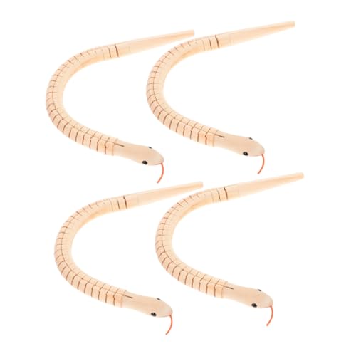 FUNNETOYU 4 Stück Teiliges Flexibles Holzschlangen Modell Robuste Bemalbare DIY Tierhandwerk Spielzeuge für Ab Jahren Abnehmbare Detaillierte Holztiere zur Kreativen Gestaltung und FUNNETOYU 4 Stück Teiliges Flexibles Holzschlangen Modell Robuste Bemalbare DIY Tierhandwerk Spielzeuge für Ab Jahren Abnehmbare Detaillierte Holztiere zur Kreativen Gestaltung und von FUNNETOYU
