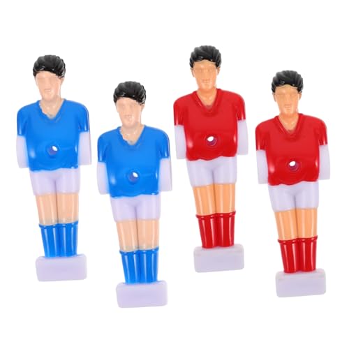 FUNNETOYU 4 Stück Teiliges Foosball Ersatzspieler Figuren für Tischkicker Robuste Fußballspieler Puppen in Rot und Blau für Heim Bürospiele Komplett zur Dekoration und Ersatzteile für von FUNNETOYU