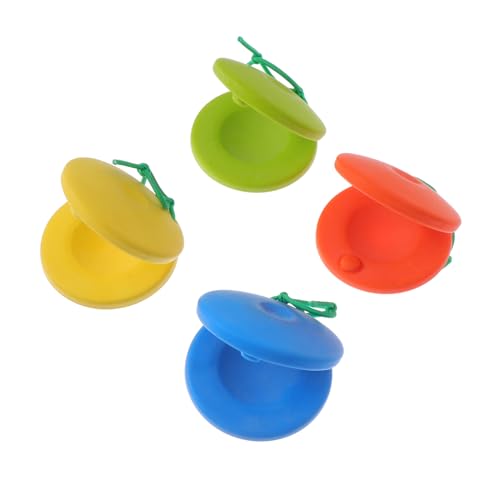FUNNETOYU 4 Stück Teiliges Kindermusikinstrument Kastagnetten Bunte Farben Pädagogisches Percussion für Vorschule Rhythmustraining für Kleinkinder FUNNETOYU 4 Stück Teiliges Kindermusikinstrument Kastagnetten Bunte Farben Pädagogisches Percussion für Vorschule Rhythmustraining für Kleinkinder von FUNNETOYU