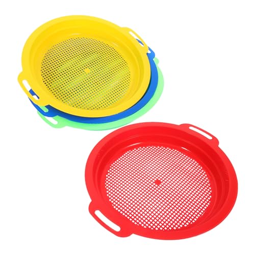 FUNNETOYU 4 Stück Teiliges Kunststoff Sandsieb für Sandspielzeug Strandspielzeug mit Feinem Sieb und Ergonomischen Griffen Robustes Sommer Strandspielzeug für Sand und FUNNETOYU 4 Stück Teiliges Kunststoff Sandsieb für Sandspielzeug Strandspielzeug mit Feinem Sieb und Ergonomischen Griffen Robustes Sommer Strandspielzeug für Sand und von FUNNETOYU