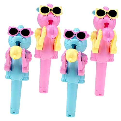 FUNNETOYU 4 Stück Teiliges Lutscherhalter Dinosaurier Roboter Lustiges Cartoon Design Leichter Kunststoff Partyspielzeug für Kindergeburtstag Einzigartiges für Jungen und Mädchen FUNNETOYU 4 Stück Teiliges Lutscherhalter Dinosaurier Roboter Lustiges Cartoon Design Leichter Kunststoff Partyspielzeug für Kindergeburtstag Einzigartiges für Jungen und Mädchen von FUNNETOYU