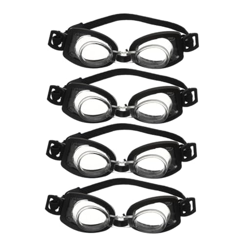FUNNETOYU 4 Stück Teiliges Miniatur Schwimmbrillen für Puppen Formstabil Leichtes Puppen Accessoire für für Mädchen zu Geburtstag und Feiertagen Zufällige Farbe Zufällige Farbe von FUNNETOYU