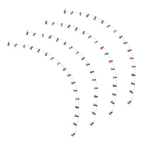 FUNNETOYU 4 Stück Teiliges Miniatur-perlen-Lichterkette Flexible DIY Miniatur-Lichter für Puppenhaus Weihnachtsbaum Mini-Garten Einfache Montage Langlebige Beleuchtung Festliche Dekoration von FUNNETOYU