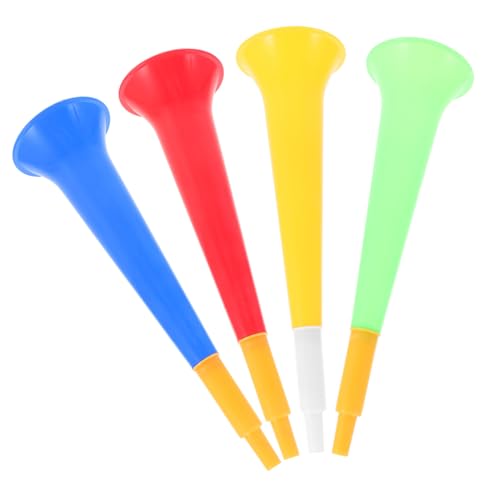 FUNNETOYU 4 Stück Teiliges Party Horn Fußball Lautes Anfeuerungs Bunte Trompeten Requisiten für Sportfeste und Feiern FUNNETOYU 4 Stück Teiliges Party Horn Fußball Lautes Anfeuerungs Bunte Trompeten Requisiten für Sportfeste und Feiern von FUNNETOYU