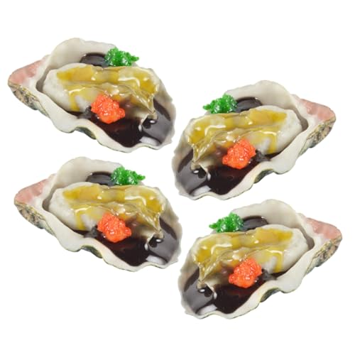 FUNNETOYU 4 Stück Teiliges Realistische Austern Deko Lebensmittelmodell Lebensechte Simulation Leicht und Kompakt für Party Food Display und Küchenzubehör Vielseitig für Indoor und Outdoor FUNNETOYU 4 Stück Teiliges Realistische Austern Deko Lebensmittelmodell Lebensechte Simulation Leicht und Kompakt für Party Food Display und Küchenzubehör Vielseitig für Indoor und Outdoor von FUNNETOYU