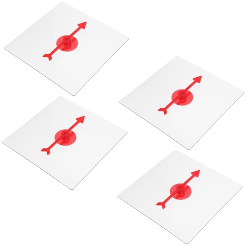 FUNNETOYU 4 Stück Transparente Partyspiel Requisiten Brettspiele Brettspielpfeil Ersatz Transparenter Spielplattenspieler Spielplattenspieler Anzeigen Kunststoff Rot von FUNNETOYU