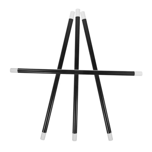 FUNNETOYU 4 Stück Zauberstab Glühstock Musikinstrumente Rave-Accessoires LED-Schaumstoffstäbchen Partygeschenke kunststoffstab Bühnenrequisit Taschenpersonal Zauberspruch-Requisite Abs Black von FUNNETOYU
