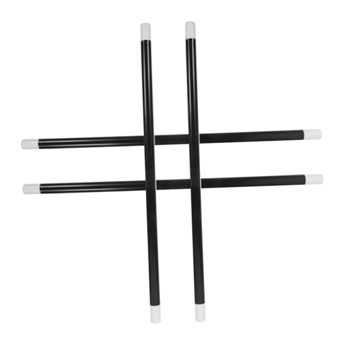 FUNNETOYU 4 Stück Zauberstab Zauberspruch-Requisite magisches Werkzeug Partygeschenk Trickstab Leistungsqualitäten würfelunterlage photostickomni Zauberstock Leistungsstock Plastik Black von FUNNETOYU