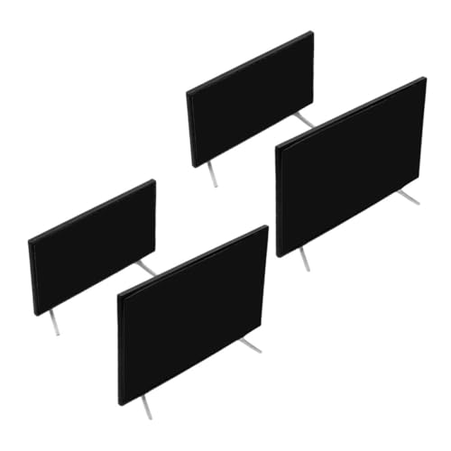 FUNNETOYU 4 Stücke Maßstab Puppenmöbel mit Ständer Stabile Realistische Mini Tv Deko für Wohnzimmer und Kreative Szene von FUNNETOYU