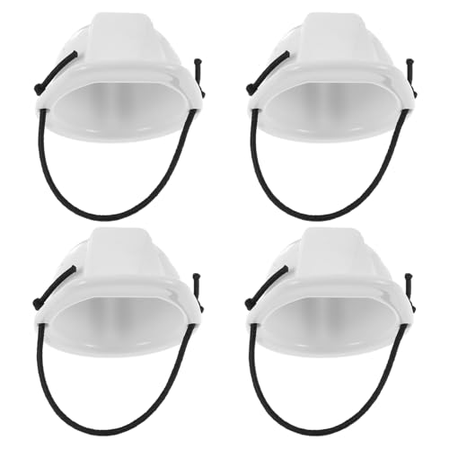 FUNNETOYU 4-teiliger Mini-schutzhelm Für Haustiere: Mit Federleine, Schutzhelm Für Kleintiere, Lustiges Bauthema, Verwendung Im Freien, Mini-schutzhüte Für Reptilien von FUNNETOYU