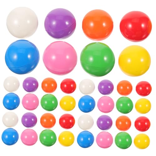 FUNNETOYU 40 Stck Teiliges Bunte Mini Lotteriekugeln aus Kunststoff Leichte Kompakte Raffle Bälle für Party Unterhaltungsspiel DIY Deko Vielseitig Einsetzbar Glatt Langlebig Farben von FUNNETOYU