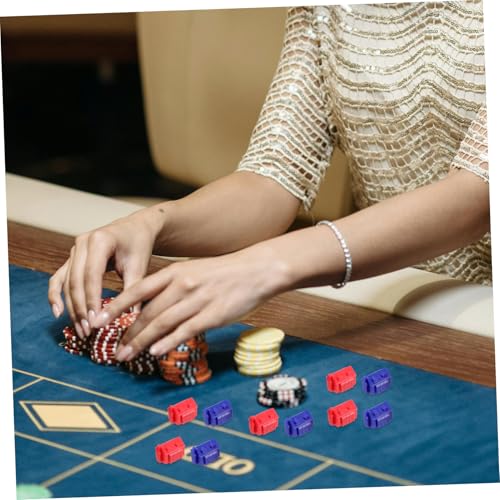 FUNNETOYU 40 Stück Teiliges Hotel Haus spielzubehör aus Robustem Kunststoff Blaue und Rote Miniatur spielsteine für Brettspiele Ersatzspielsteine für Familienspiele und Gesellige Runden von FUNNETOYU