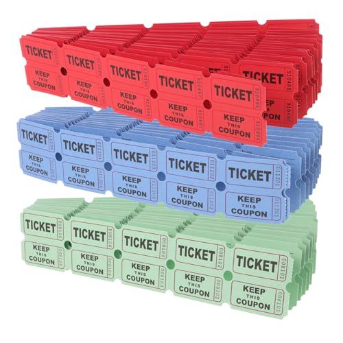 FUNNETOYU 400stücke Tombola-lose Losrolle Bedruckbar Tickets Für Events Bunte Lose Für Unterhaltungen Doppelrolle Für Tombolas von FUNNETOYU