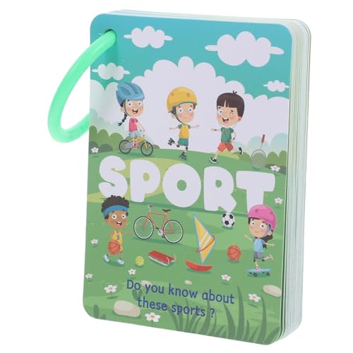 FUNNETOYU 48 Stück Früherziehungskarten Karteikarten Lernen Karteikarten Zum Thema Sport Vokabelkarten Zum Thema Sport Fußball-lernkarten Lernkarten Für Vorschulkinder Green Papier von FUNNETOYU