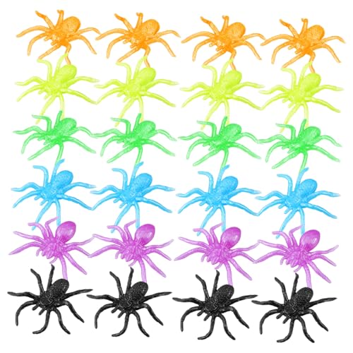 FUNNETOYU 48 Stück Teiliges Realistische Dehnbare Halloween Spinnen aus TPR Kleine Bunte Spinnen als Grusel Deko und Partyartikel für Halloween Feiern Mitgebsel und Klassenzimmerpreise FUNNETOYU 48 Stück Teiliges Realistische Dehnbare Halloween Spinnen aus TPR Kleine Bunte Spinnen als Grusel Deko und Partyartikel für Halloween Feiern Mitgebsel und Klassenzimmerpreise von FUNNETOYU
