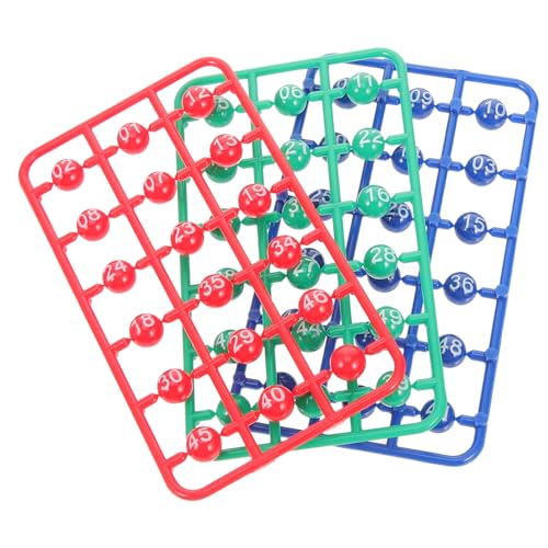FUNNETOYU 49 Stück Teiliges Raffle Spielball Bunte Nummerierte Loskugeln aus Bruchfestem Kompakt und Tragbar für Tombola Partyspiele und Requisiten von FUNNETOYU