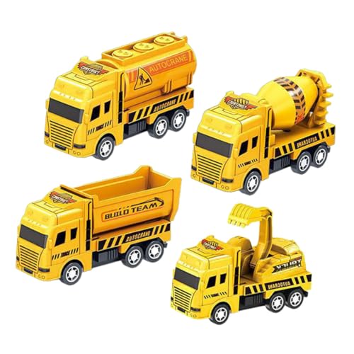 FUNNETOYU 4Stücke BAU LKW Spielzeugset Rückziehauto mit Reibungsbetriebener Bewegung für Lernen über Baufahrzeuge für Draußen FUNNETOYU 4Stücke BAU LKW Spielzeugset Rückziehauto mit Reibungsbetriebener Bewegung für Lernen über Baufahrzeuge für Draußen von FUNNETOYU