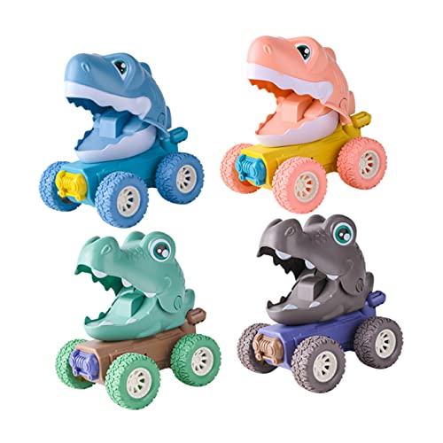 FUNNETOYU 4Stücke Dinosaurier Spielzeugautos für Kleinkinder Trägheitsbetrieb Batteriefrei Lustiges Interaktionsspielzeug für Jungen und Leuchtende Farben Sicheres Design FUNNETOYU 4Stücke Dinosaurier Spielzeugautos für Kleinkinder Trägheitsbetrieb Batteriefrei Lustiges Interaktionsspielzeug für Jungen und Leuchtende Farben Sicheres Design von FUNNETOYU